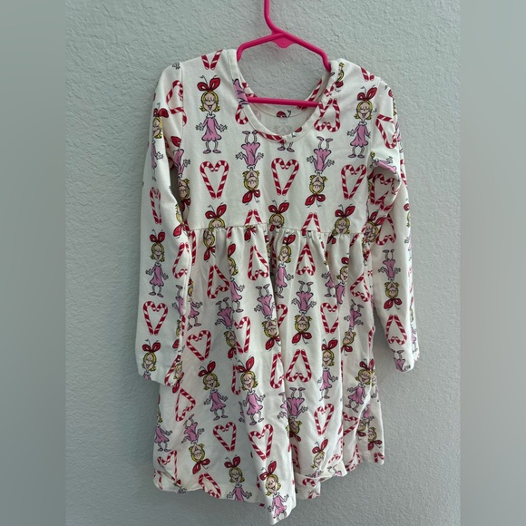 Hanna Anderson Cindy Lou Who Skater Dress Size 5 (110) Grinch Christmas - Picture 2 of 3
